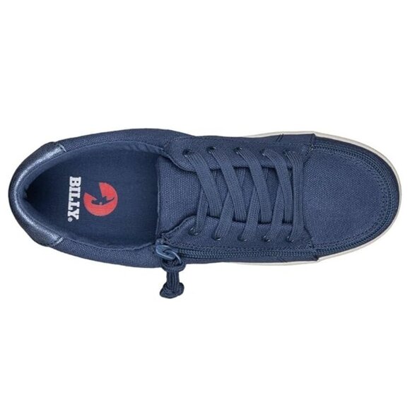 NEW Billy Footwear Women Sneaker Low Top Zip Up Blue Adaptive Size 7.5 W KF113 - Picture 3 of 5